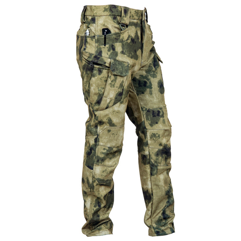 Outdoor Technical Trousers Men's Soft Shell Tactical Pants Fleece Warm Leisure