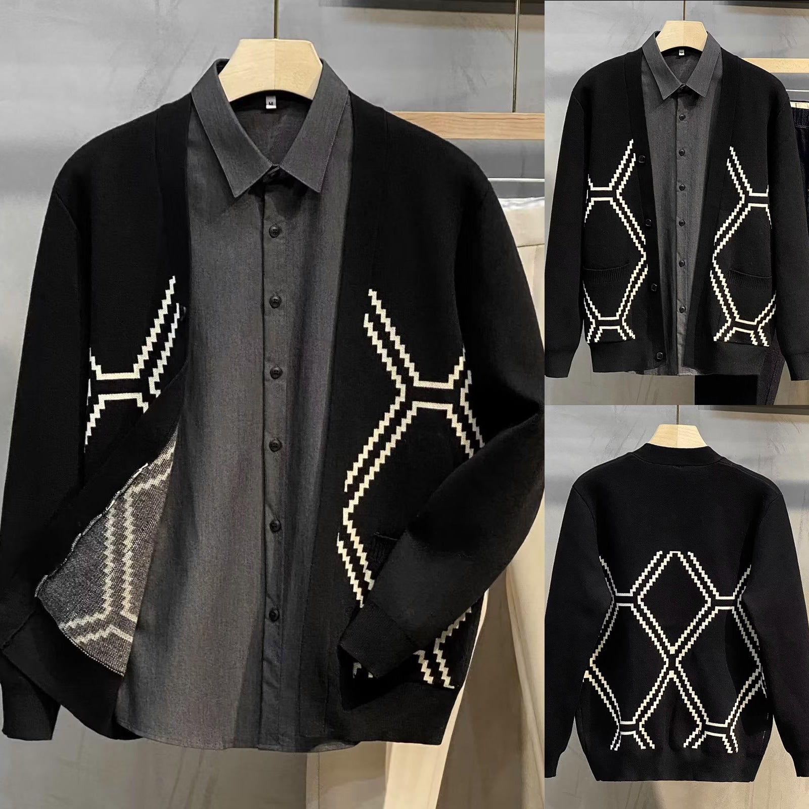 Men's Coat Light Luxury British Slim Sweater