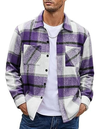 Plaid Casual Long Sleeve Jacket Versatile Shirt