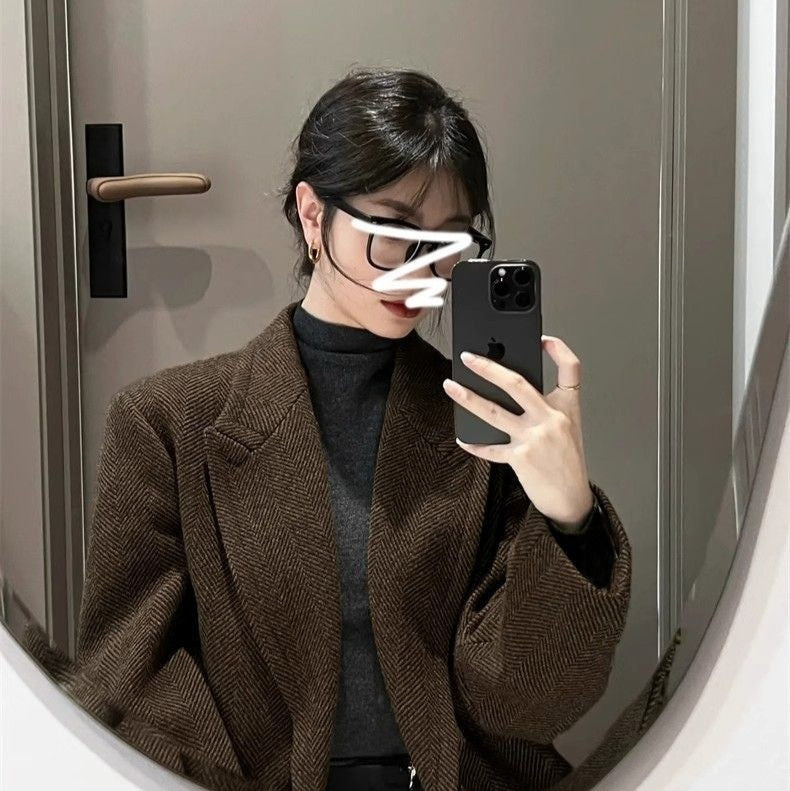 Overcoat Coat Overknee Thickened Mid-length Elegant Woolen