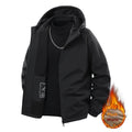 Men's Casual Fleece-lined Thick Hooded Jacket