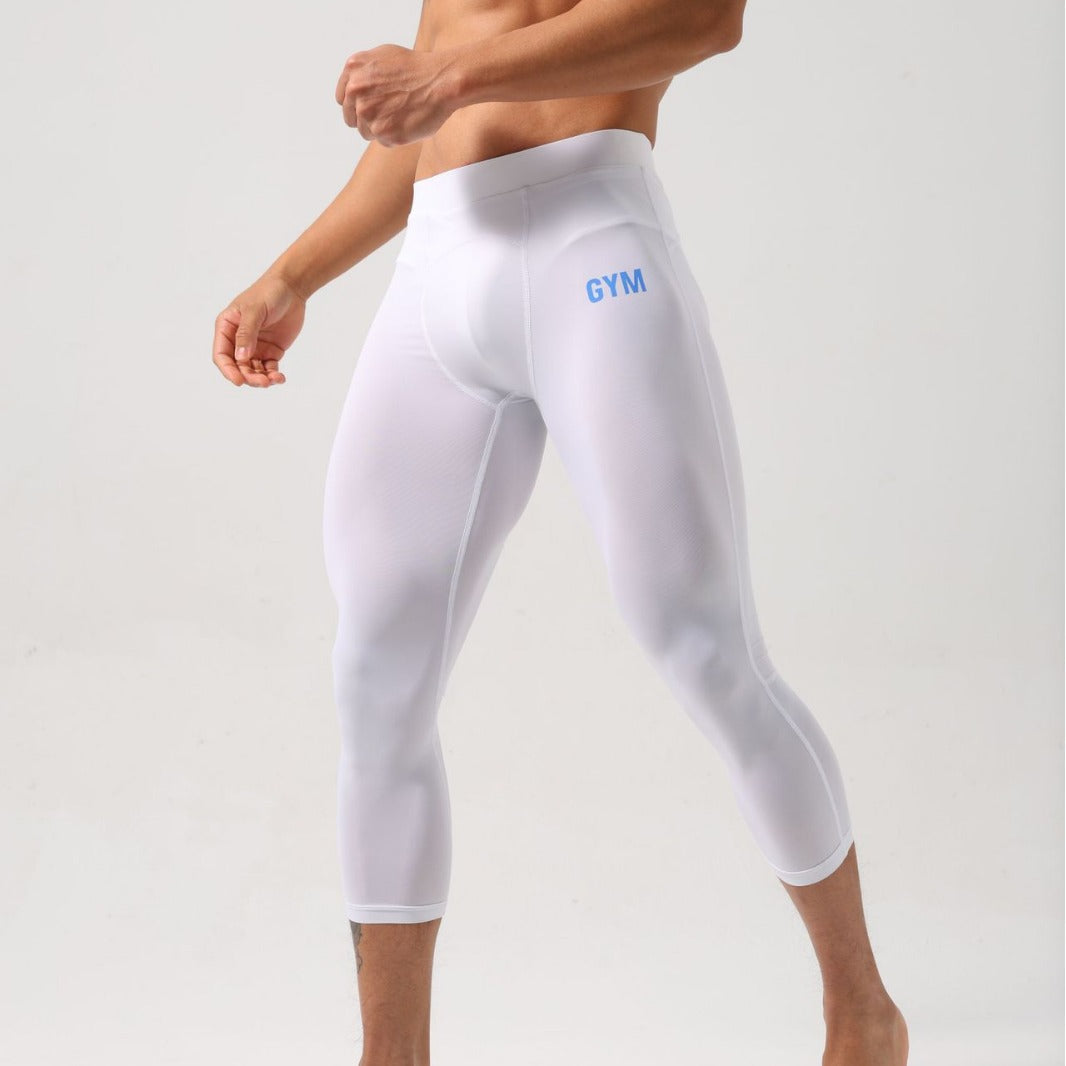 Fitness Tight Nude Feel Cropped Pants Super Elastic Nylon Quick-drying