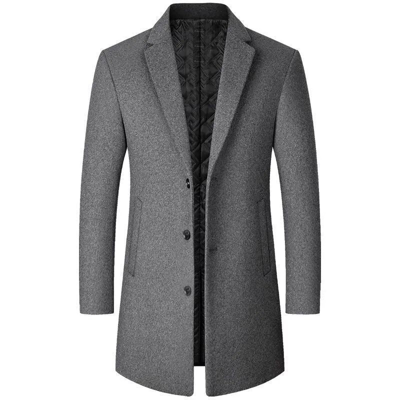 Autumn And Winter Woolen Trench Coat Men
