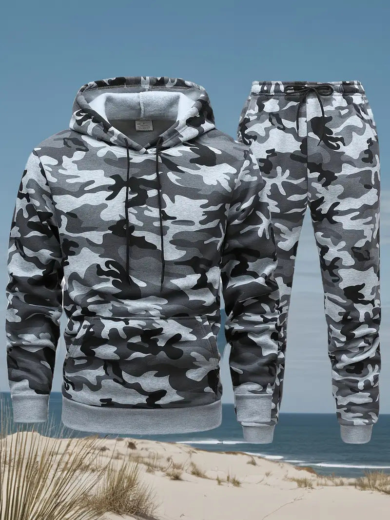 Outdoor Casual Sportswear Set Hoodie And Sweatpants Set