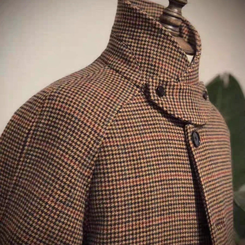 Coat Retro Gentleman Men's Clothing Wool Overcoat