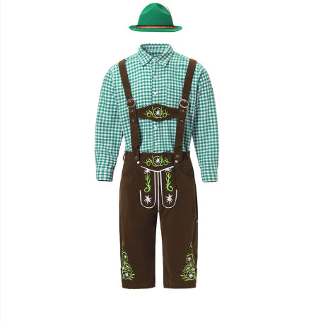 Beer Festival Clothing Shirt Overalls Denim Hat Suit Men