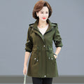 Spring And Autumn Fashionable Jacket Mid-length Trench Coat