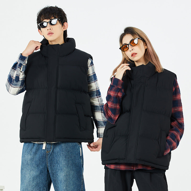 Trendy Couple Sleeveless Cotton-padded Jacket Vest