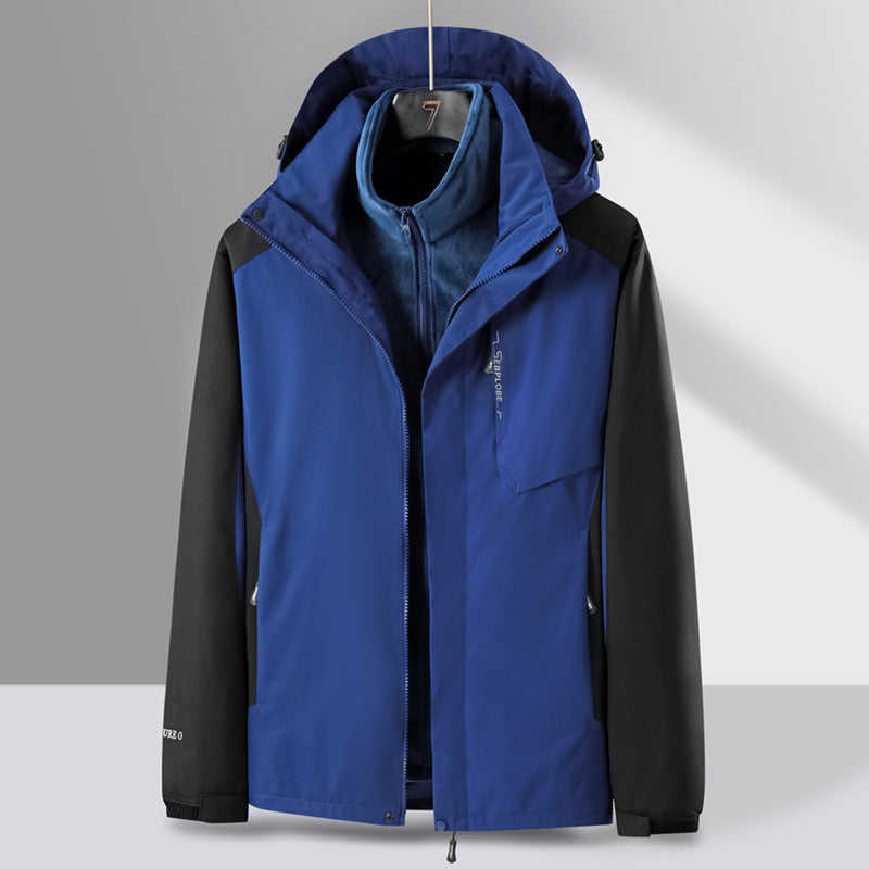 Three-in-one Men's Assault Couple Fleece Padded Coat