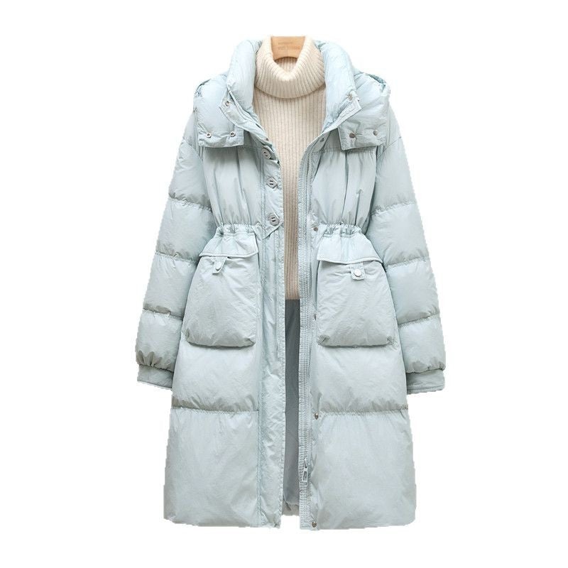 Fashion Down Jacket Women's Mid-length Thick Below The Knees Coat
