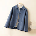 Double-sided Cashmere Short Doll Collar Classic Style Woolen Coat