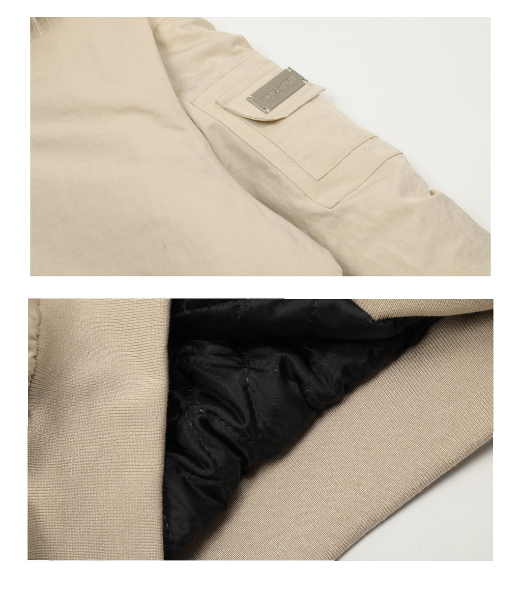 Solid Color Simple Fur Collar Jacket Women's Retro Casual Thickening Short All-match Coat