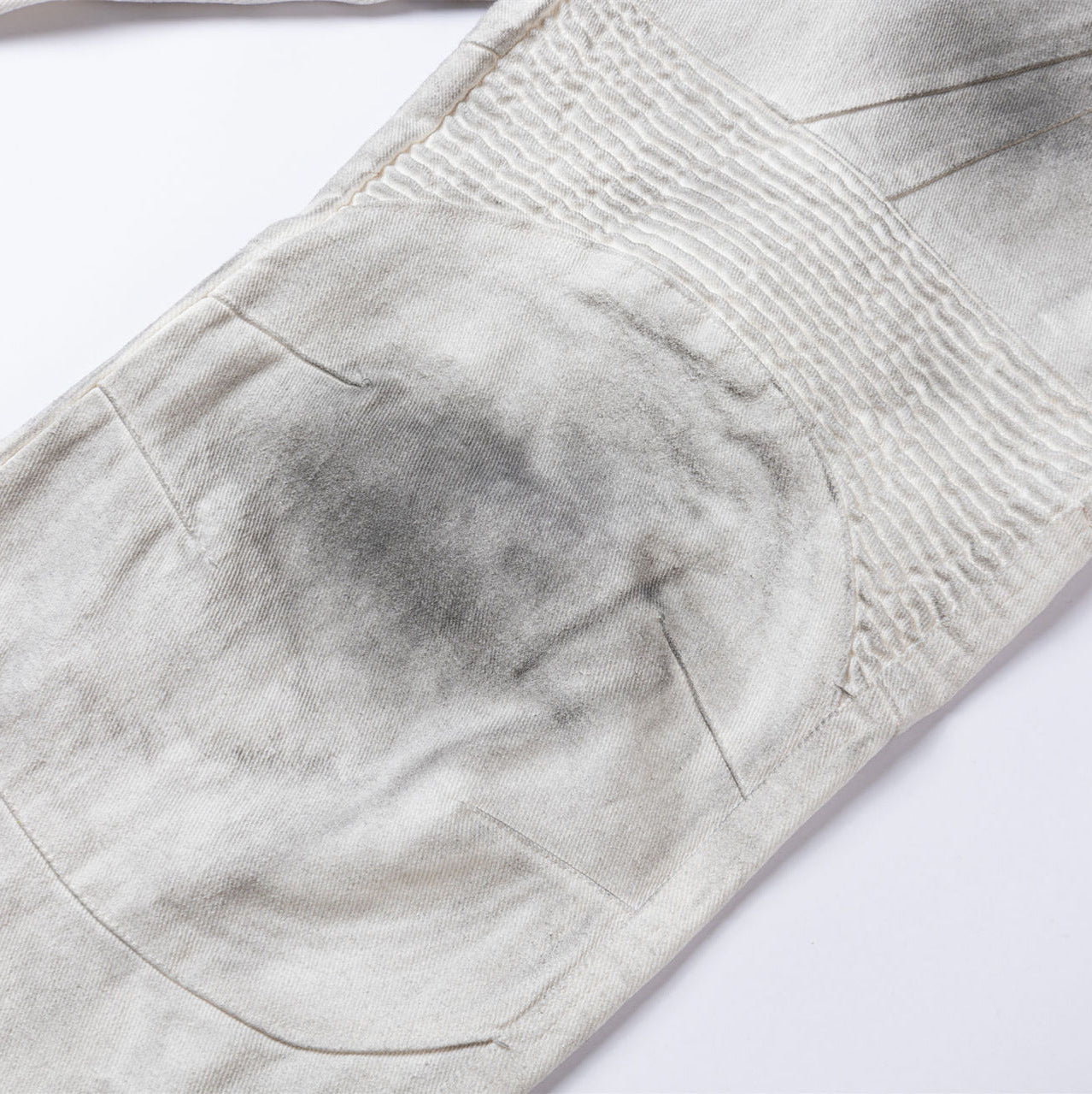 Washed Old Color Pleated Stitching Straight Cargo Loose Trousers