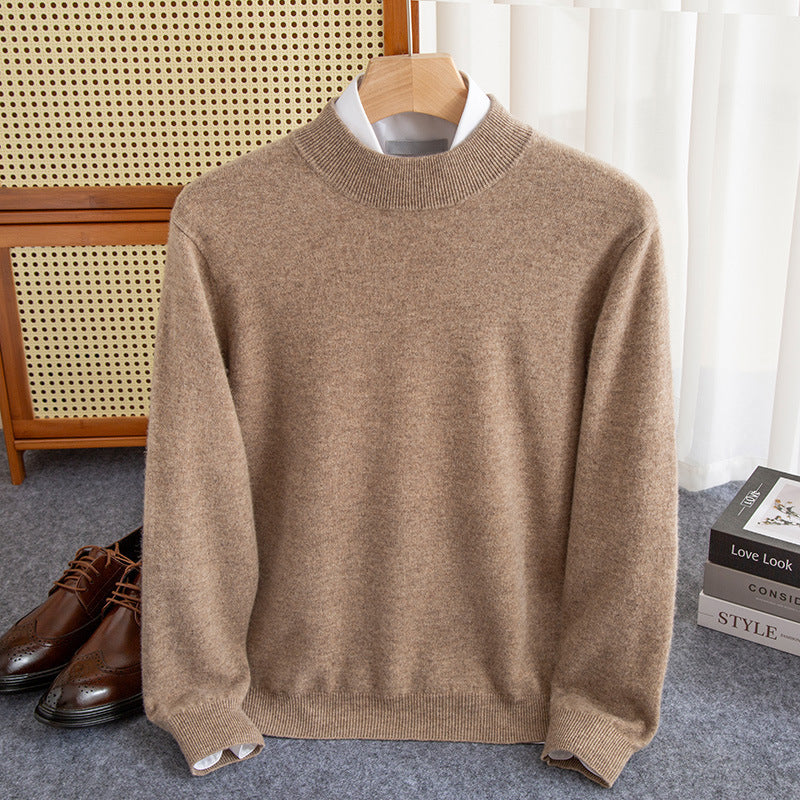Half-collar Wool Sweater Male