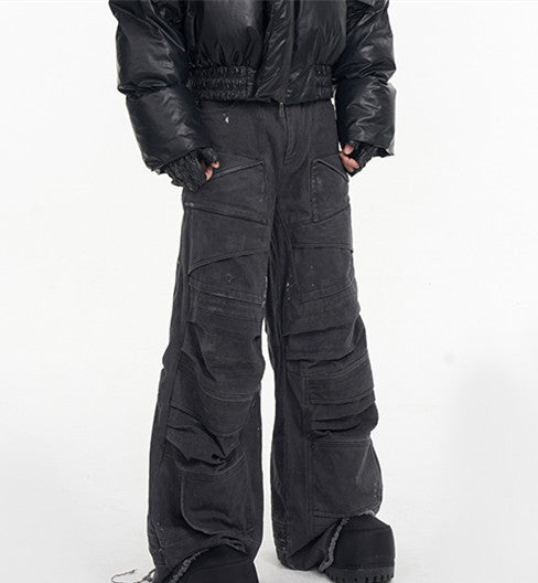 Men's Scarf Design Sense Niche Cotton-padded Jacket