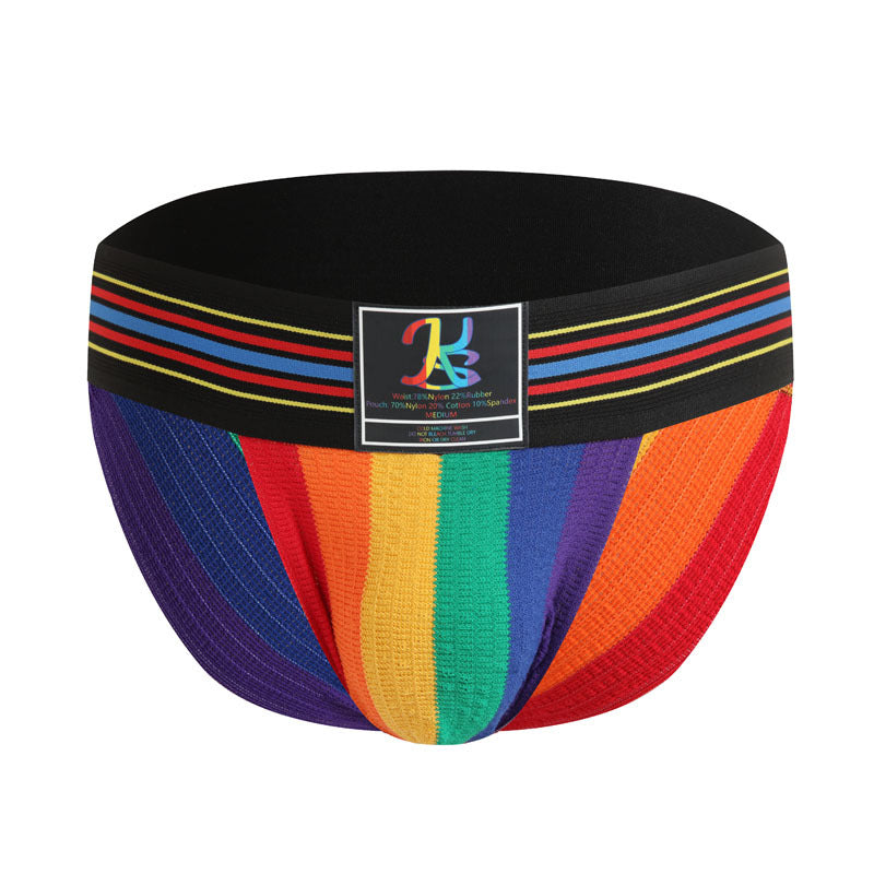 Men's Low-rise Sexy Wide Waist Rainbow Briefs