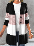 Women's Long-sleeve Striped Bohemian-style Jacket
