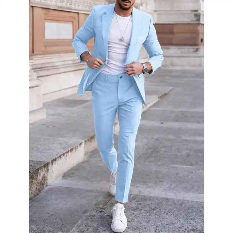 Men's Casual Suit Two-piece Set
