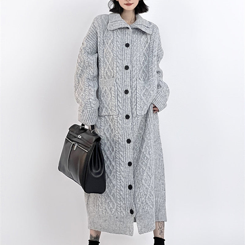 Sweater Women's Casual Knitted Cardigan Long-cut Coat