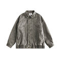 Retro Hong Kong Style Washed Distressed Jacket Men