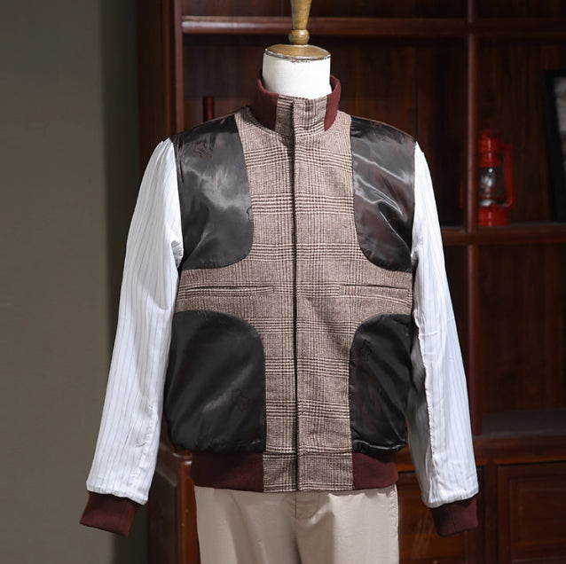 Tweed Short Stand-collar Single-breasted Light Luxury Retro Slim-fit Coat