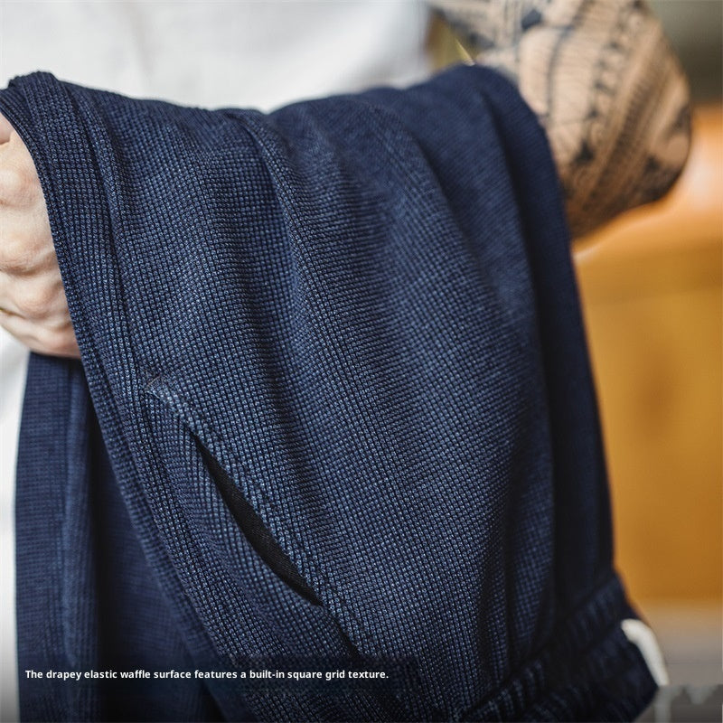 American Retro Knitted Loose Drooping Straight Casual Pants