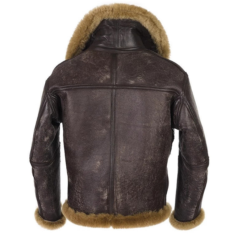 Western Antique Trendy Fur Coat For Men Winter