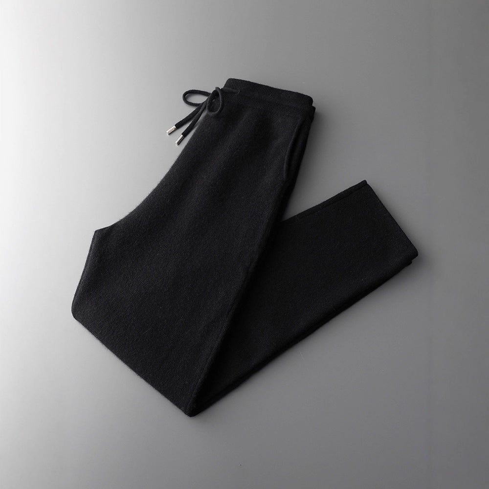 Men's Heavy Goat Seven-needle Thickened Warm Half-zip Knit Sweater