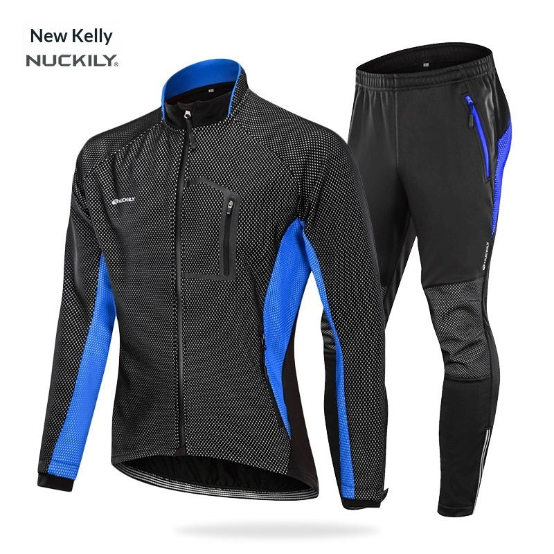 Fleece Cycling Jersey And Bib Shorts Set Sports  Outdoor Cycling Top Cycling Bib Shorts