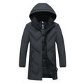 Thickened Mid-length Casual Warm Cotton Men's Jacket