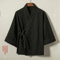 Chinese Style Men's Clothing Loose Thick Cotton And Linen Robe