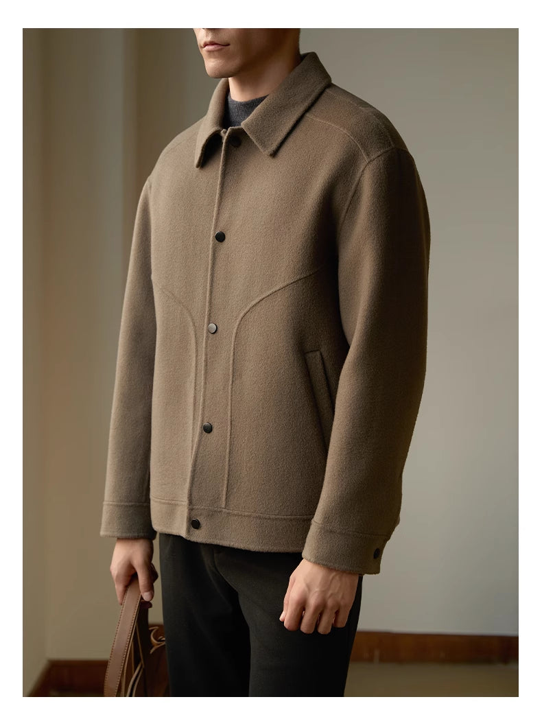 Double-sided Woolen Coat Men's 100 Wool High-end Leisure