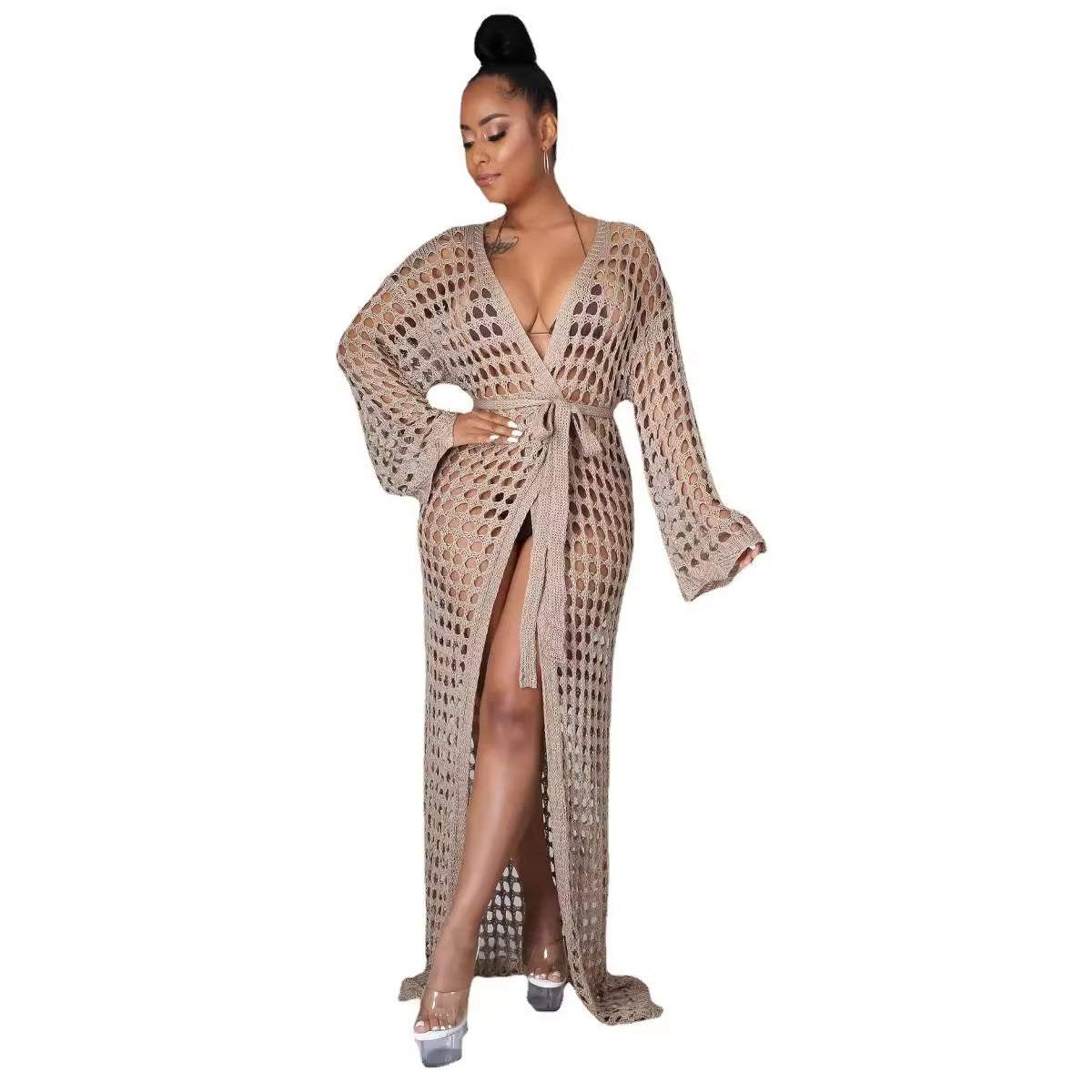 European And American Women's Clothing Dress Fashion Sun Protective Blouse