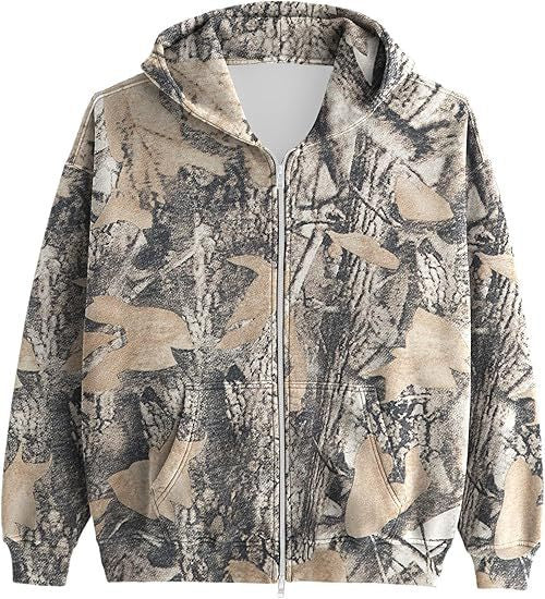 Men And Women Camouflage Hooded Jacket