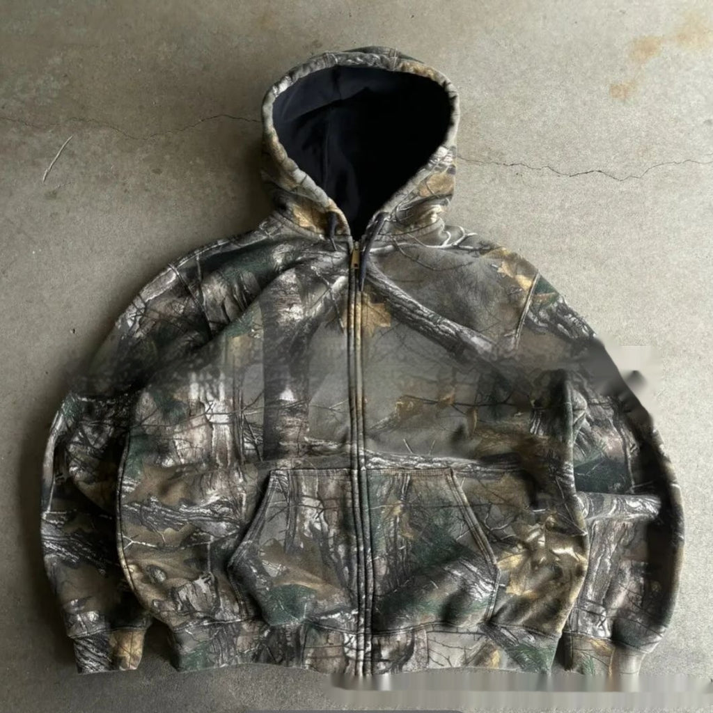 Casual Hooded Zip-Up Sweatshirt Men's