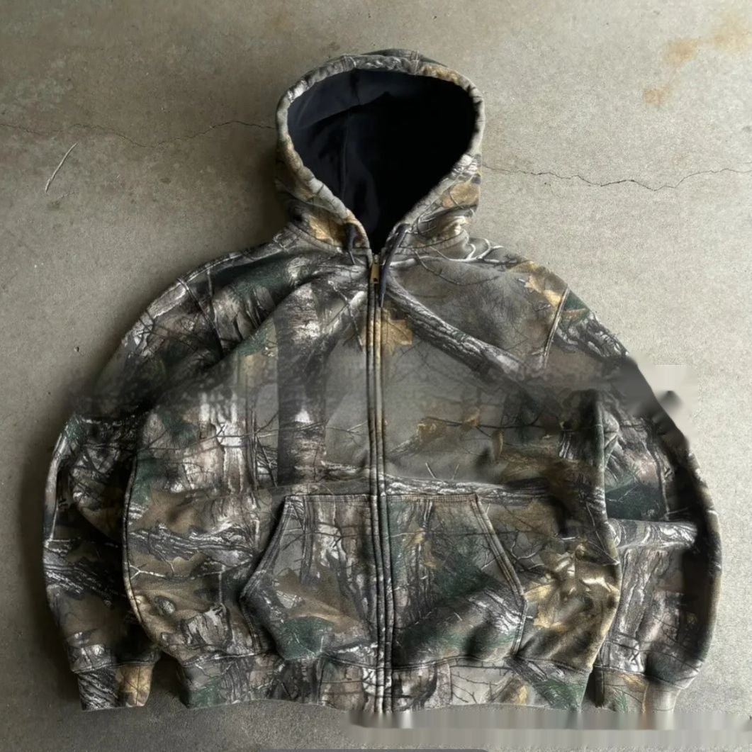 Casual Hooded Zip-Up Sweatshirt Men's