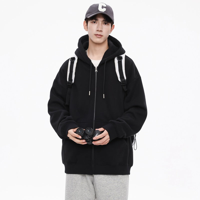 Casual Hooded Cardigan Sweatshirt For Men