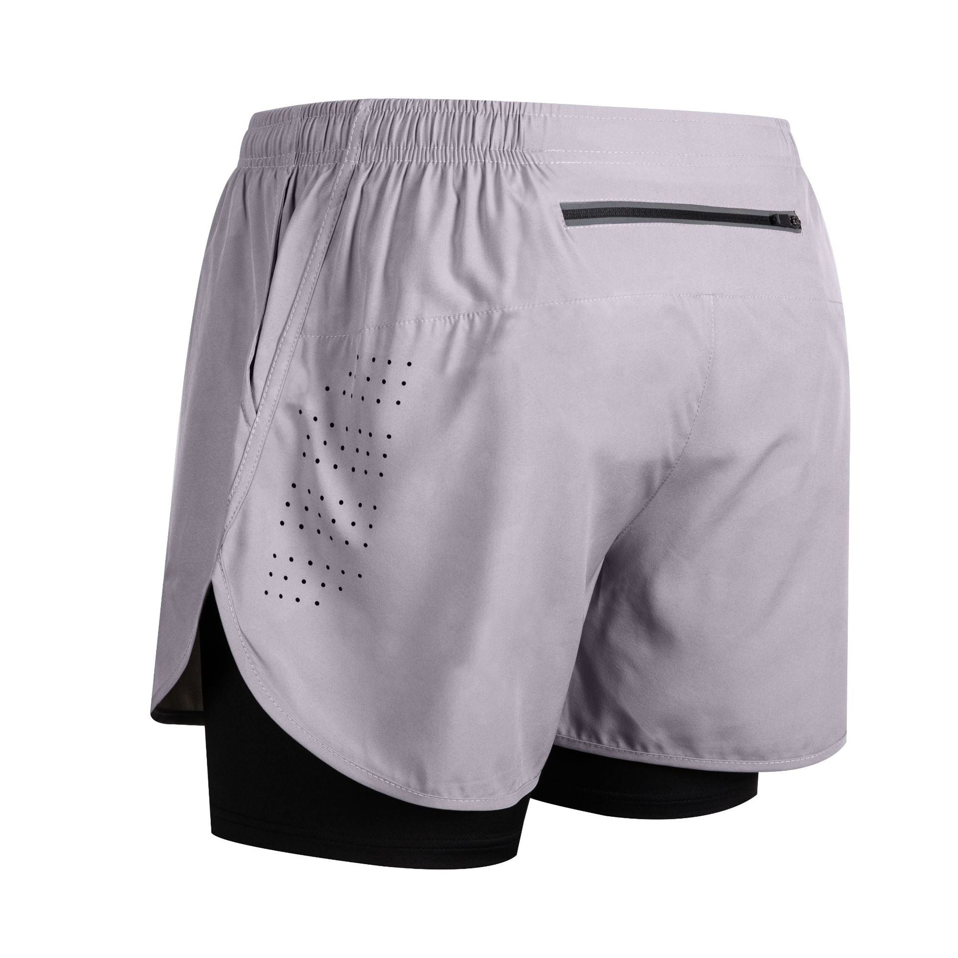 Quick-dry Lining Anti-exposure Double-layer Fitness Shorts For Men