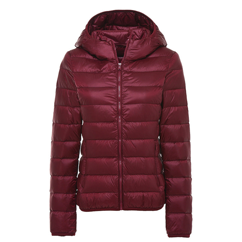 Light White Duck Down Mother Down Jacket Women's Short Chic Coat
