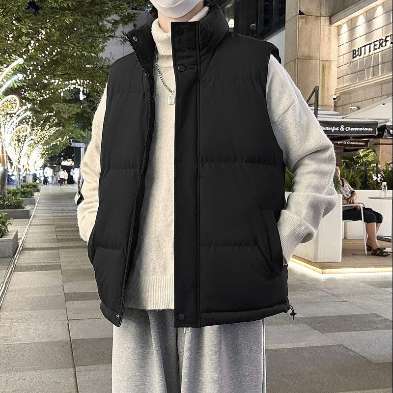 Stand Collar Vest Winter Loose Plus Size Padded Jacket Cotton Padded Coat