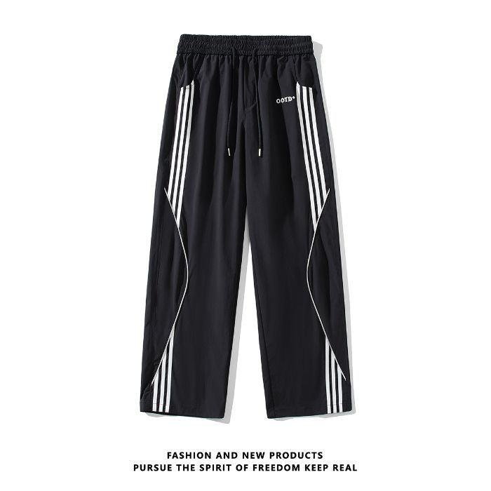 Thin Ice Silk Outdoor Work Clothes Straight Casual Pants