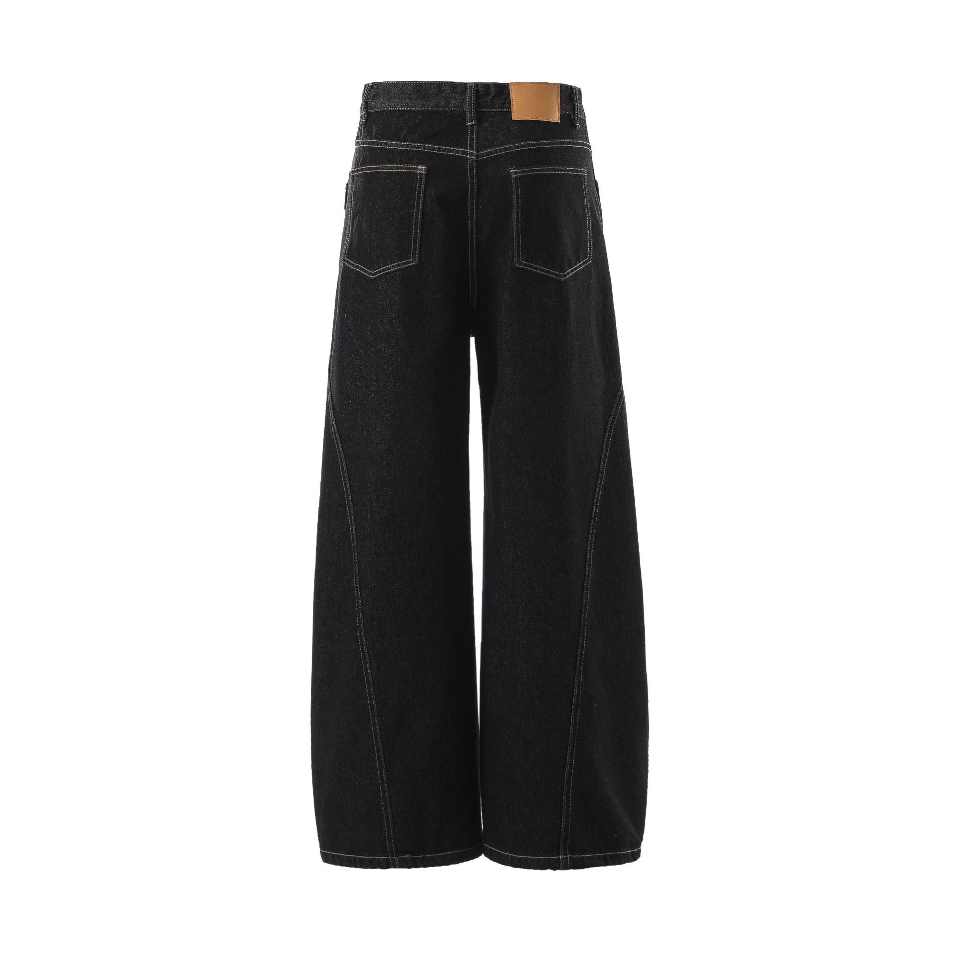 Irregular Design Men's Loose Curved Jeans