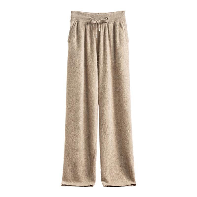 Men's Elastic High Waist Business Versatile Casual Loose Wide Leg Straight Pants