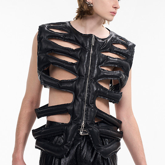 Skeleton Design Cotton Coat Vest