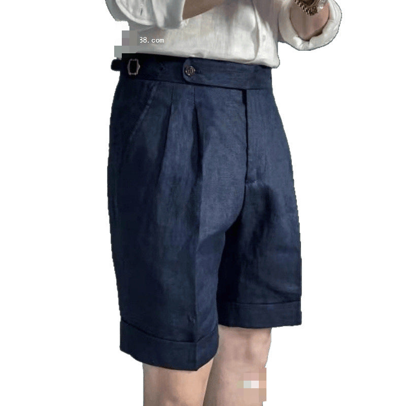 Men's Linen Five-point Shorts Thin Cotton And Linen