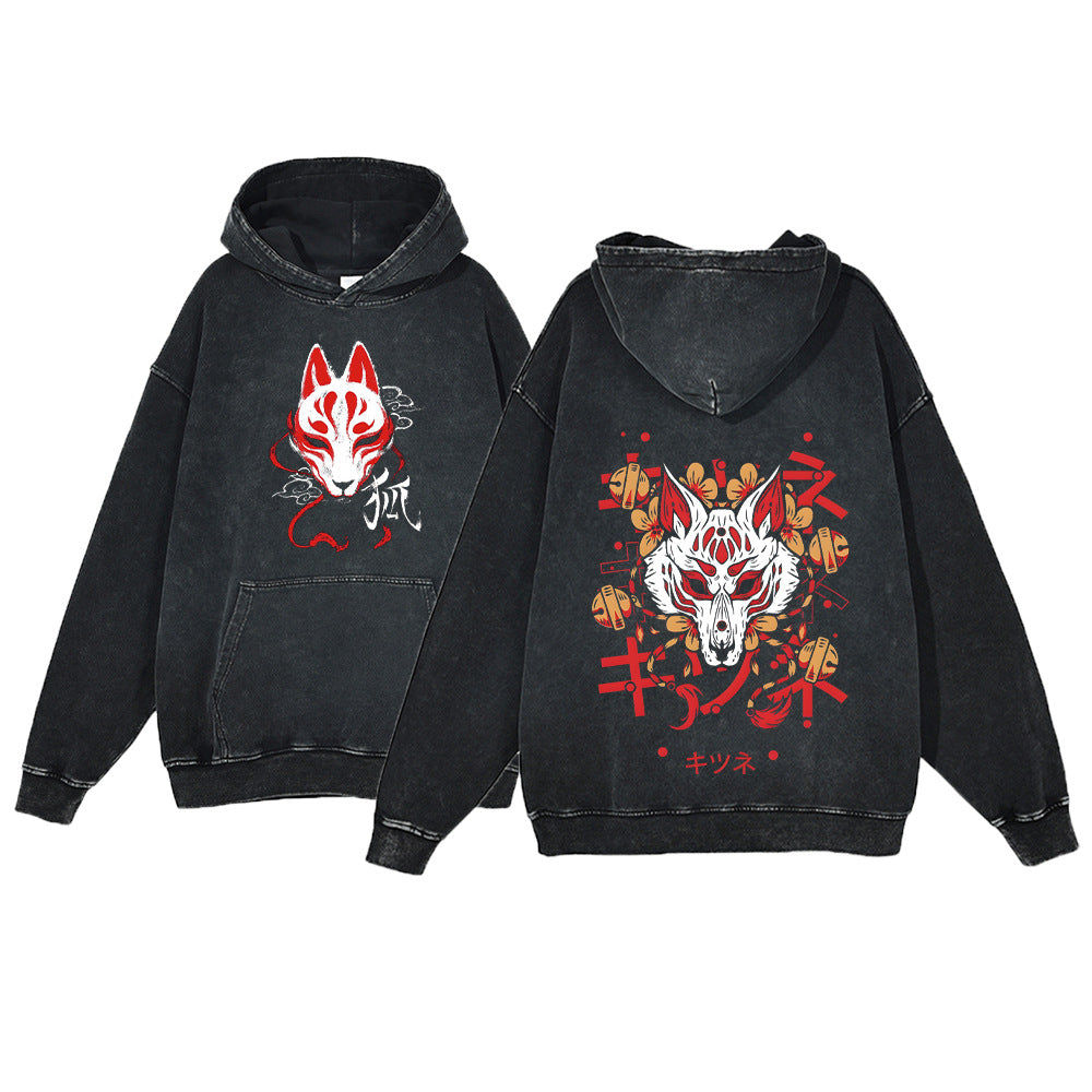 Ukiyo-e Koi Fish Retro Sweatshirt  Men's Hip-Hop Hoodie,