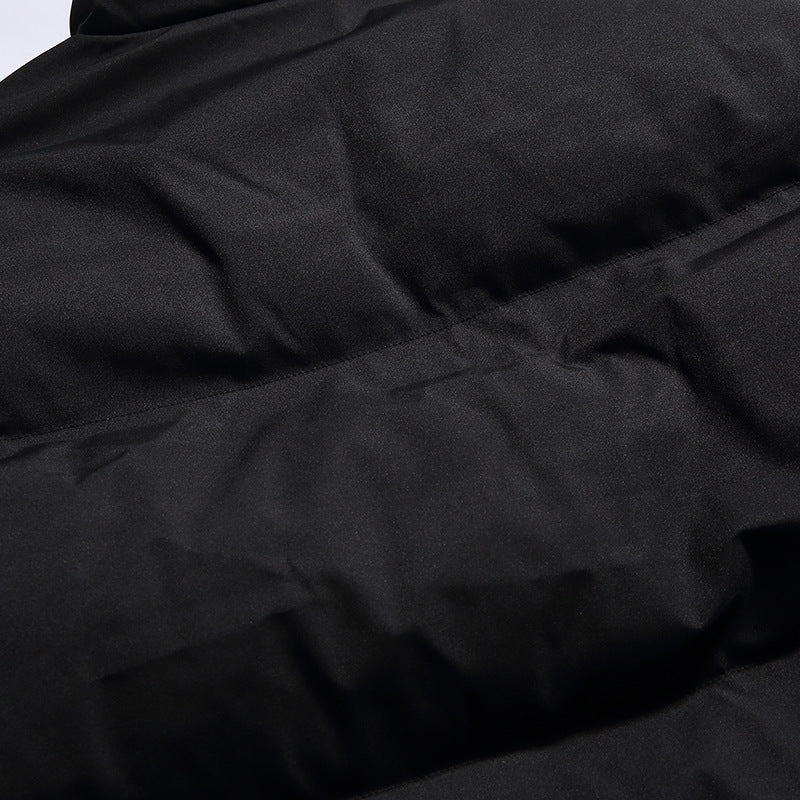 Men's Solid Color Racing Elements Embroidered Letter Stand Collar Jacket